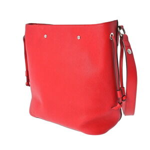 Louis Vuitton Calfskin Bag Bucket Me Lock Shoulder Red
